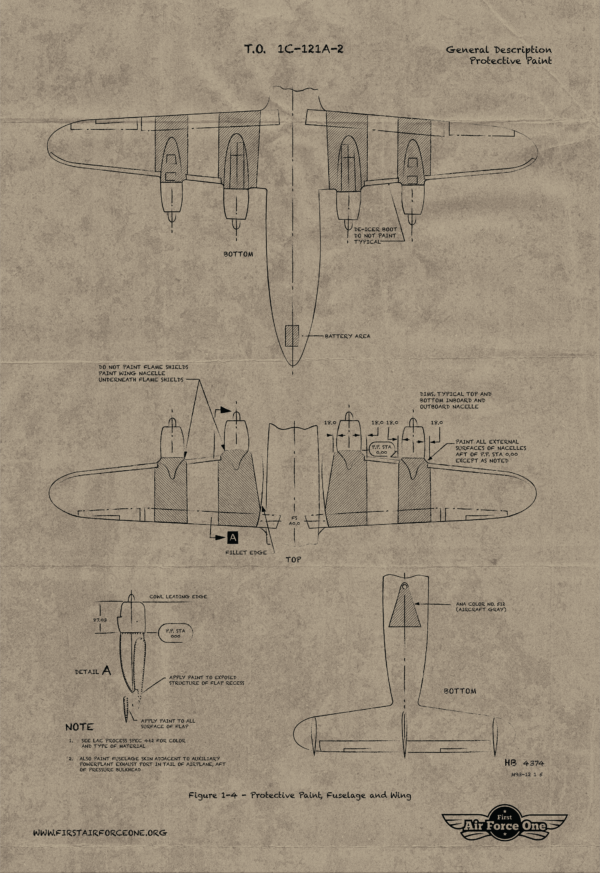 VC121 A Paint Schematic Framed Poster - Image 2