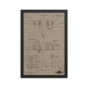 VC121 A Paint Schematic Framed Poster