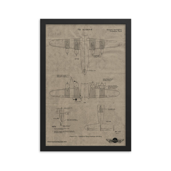 VC121 A Paint Schematic Framed Poster