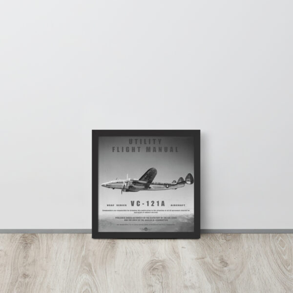 VC-121A Utility Manual Framed Poster - Image 3