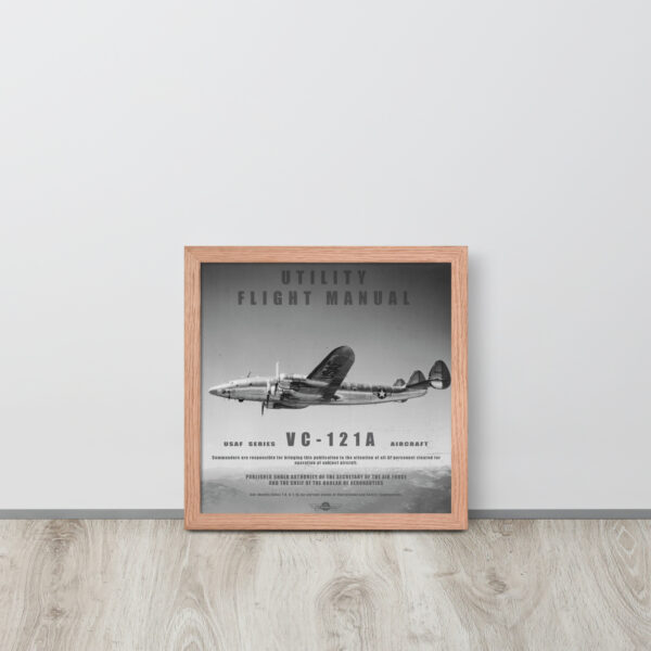 VC-121A Utility Manual Framed Poster - Image 8